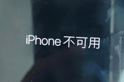 锦江苹果服务网点分享锁屏界面显示“iPhone 不可用”如何解决 